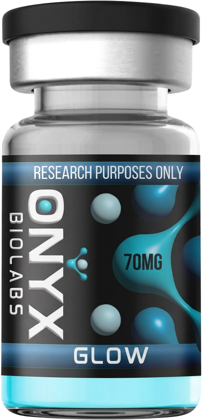 OnyxBioLabs™ GLOW 70MG research peptide vial